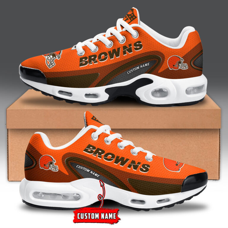 Cleveland Browns Personalized Name Team Logo Mix Colors Oval Line Shoes Air Cushion Sneakers 1 Cleveland Browns Personalized Name Team Logo Mix Colors Oval Line Shoes Air Cushion Sneakers