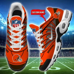 Cleveland Browns Personalized Name Team Mix Colors Sport Team Air Max Shoes Air Cushion Sneakers 766bx-9957