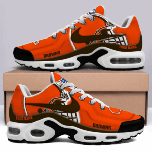 Cleveland Browns Personalized Name Team Mix Colors V1 Air Max Shoes Air Cushion Sneakers