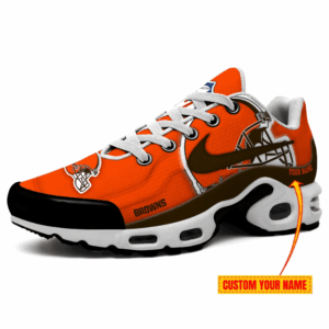 Cleveland Browns Personalized Name Team Mix Colors V1 Air Max Shoes Air Cushion Sneakers