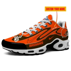 Cleveland Browns Personalized Name Team Mix Colors V2 Air Max Shoes Air Cushion Sneakers