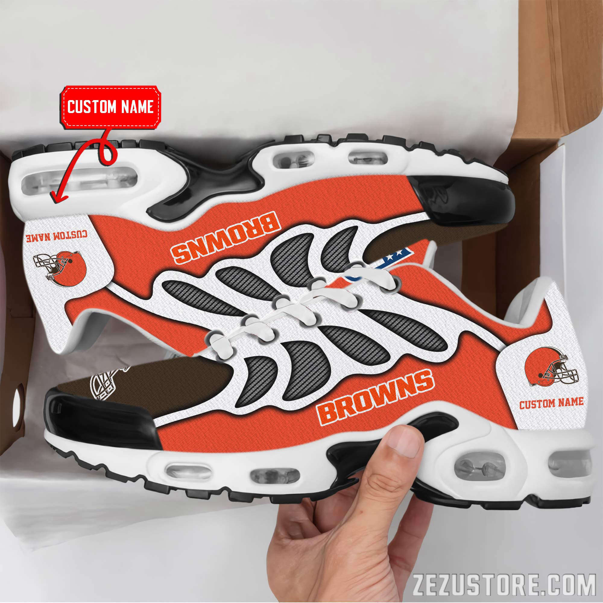 Cleveland Browns Premium Shoes Air Cushion Sneakers 1 Cleveland Browns Premium Shoes Air Cushion Sneakers