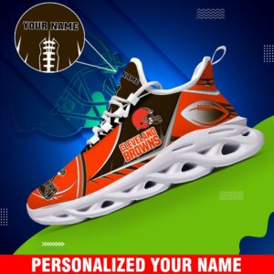 Cleveland Browns Sport White C Sneakers 2025 Version Personalized Your Name 528