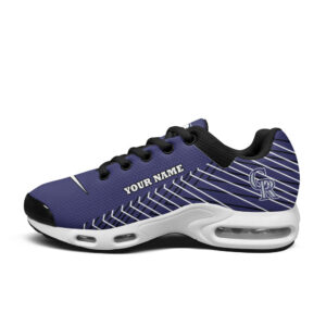 Colorado Rockies Personalized Name Team Colors Jagged Lines Air Max Shoes Air Cushion Sneakers