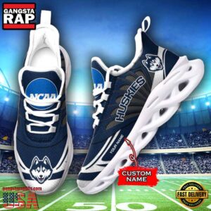 NCAA Connecticut Huskies Custom Name Air Max Shoes Air Cushion Sneakerss