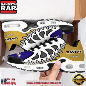 National Football League Baltimore Ravens Unique Design 2026 Custom Air Max Plus Shoes Running Sneakers