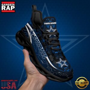 National Football League Custom Name Dallas Cowboys Team Logo Air Max Shoes Air Cushion Sneakers