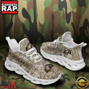 National Football League Los Angeles Rams Camo Air Max Shoes Air Cushion Sneakers