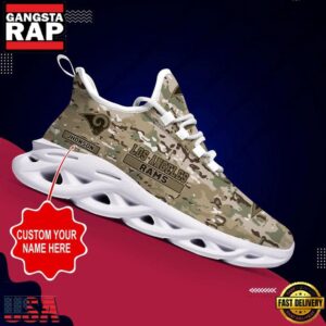 National Football League Los Angeles Rams Sport Camo Air Max Shoes Air Cushion Sneakers