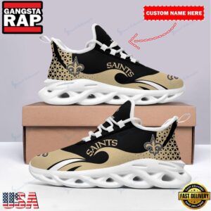 National Football League New Orleans Saints Football Pattern Air Max Shoes Air Cushion Sneakers