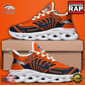Personalized National Football League Denver Broncos Team Logo Air Max Shoes Air Cushion Sneakers
