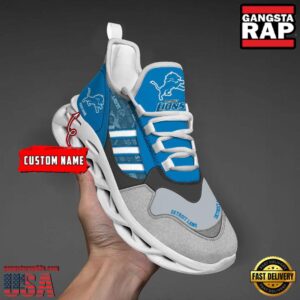 Personalized National Football League Detroit Lions Clunky Sport Air Max Shoes Air Cushion Sneakers