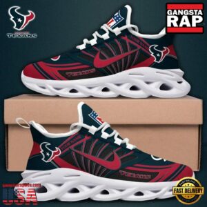 Personalized National Football League Houston Texans Team Logo Air Max Shoes Air Cushion Sneakers
