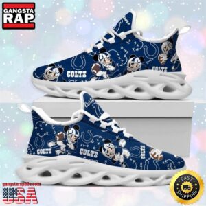 National Football League Indianapolis Colts Mickey Mouse Custom Name Air Max Shoes Air Cushion Sneakers