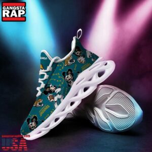 National Football League Jacksonville Jaguars Mickey Mouse Custom Name Air Max Shoes Air Cushion Sneakers