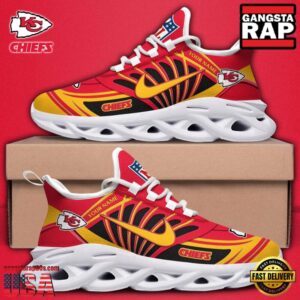Personalized National Football League Kansas City Chiefs Team Logo Air Max Shoes Air Cushion Sneakers