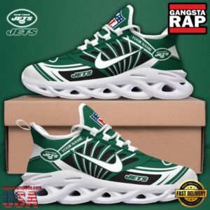 Personalized National Football League New York Jets Team Logo Air Max Shoes Air Cushion Sneakers