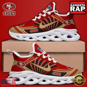 Personalized National Football League San Francisco 49ers Team Logo Air Max Shoes Air Cushion Sneakers