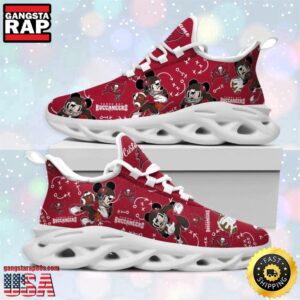 National Football League Tampa Bay Buccaneers Mickey Mouse Custom Name Air Max Shoes Air Cushion Sneakers