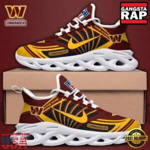 Personalized National Football League Washington Commanders Team Logo Air Max Shoes Air Cushion Sneakers