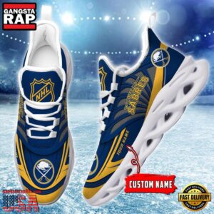 National Hockey League Custom Name Buffalo Sabres Team Logo Air Max Shoes Air Cushion Sneakers