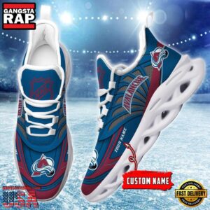National Hockey League Custom Name Colorado Avalanche Team Logo Air Max Shoes Air Cushion Sneakers