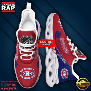 National Hockey League Custom Name Montreal Canadiens Team Sport Air Max Shoes Air Cushion Sneakers