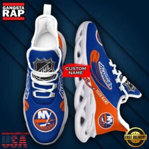 National Hockey League Custom Name New York Islanders Team Sport Air Max Shoes Air Cushion Sneakers
