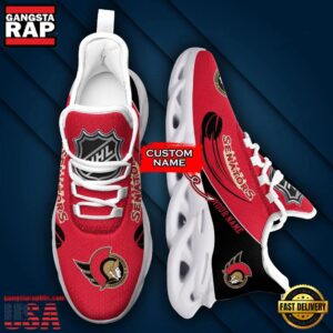 National Hockey League Custom Name Ottawa Senators Team Sport Air Max Shoes Air Cushion Sneakers