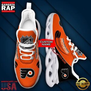 National Hockey League Custom Name Philadelphia Flyers Team Sport Air Max Shoes Air Cushion Sneakers