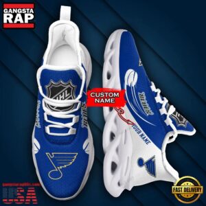 National Hockey League Custom Name St. Louis Blues Team Sport Air Max Shoes Air Cushion Sneakers