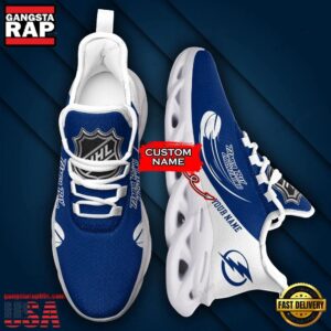 National Hockey League Custom Name Tampa Bay Lightning Team Sport Air Max Shoes Air Cushion Sneakers