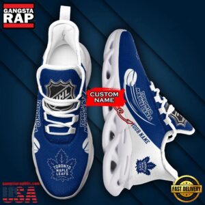 National Hockey League Custom Name Toronto Maple Leafs Team Sport Air Max Shoes Air Cushion Sneakers