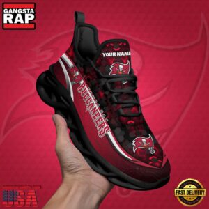 National Football League Custom Name Tampa Bay Buccaneers Team Logo Air Max Shoes Air Cushion Sneakers