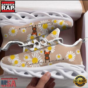 Cute Frenchie Mom, Daisy Flowers Dogs Lover Air Max Shoes Air Cushion Sneakers, Running Sneakers