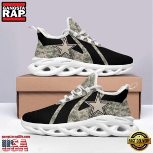 National Football League Dallas Cowboys Camo Pattern Air Max Shoes Air Cushion Sneakers
