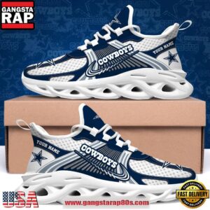 Dallas Cowboys Custom Name Clunky Sneaker Max Soul Shoes