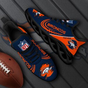 Denver Broncos Black Max Soul Shoes 2025 Versions Custom Name 003