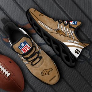 Denver Broncos Black Max Soul Shoes 2025 Versions Custom Your Name And Number 264