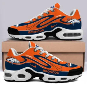 Denver Broncos Personalized Name Team Mix Colors V2 Air Max Shoes Air Cushion Sneakers