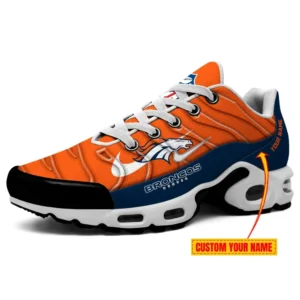 Denver Broncos Personalized Name Team Mix Colors V4 Air Max Shoes Air Cushion Sneakers