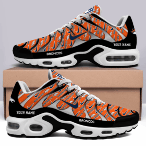 Denver Broncos Personalized Name Team Mix Colors V5 Air Max Shoes Air Cushion Sneakers