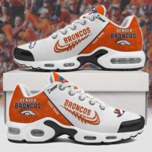Denver Broncos Personalized Name Team Mix Colors Wing Logo Air Max Shoes Air Cushion Sneakers