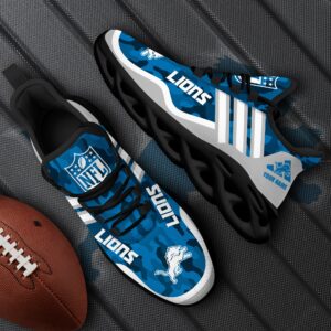 Detroit Lions Black Max Soul Shoes 2025 Versions Custom Name 430