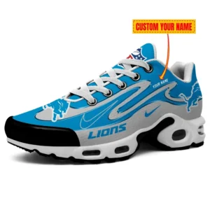 Detroit Lions Personalized Name Team Mix Colors V2 Air Max Shoes Air Cushion Sneakers
