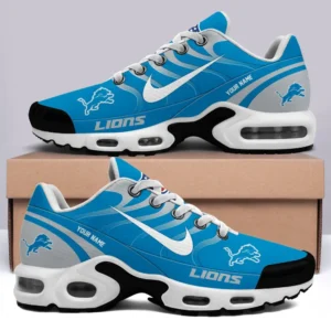 Detroit Lions Personalized Name Team Mix Colors V3 Air Max Shoes Air Cushion Sneakers