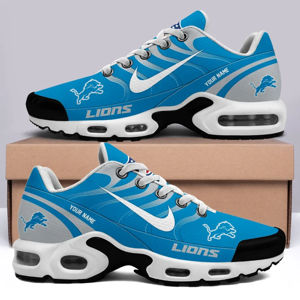 Detroit Lions Personalized Name Team Mix Colors V3 Air Max Shoes Air Cushion Sneakers 1 Detroit Lions Personalized Name Team Mix Colors V3 Air Max Shoes Air Cushion Sneakers