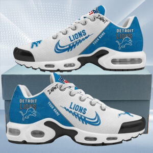 Detroit Lions Personalized Name Team Mix Colors Wing Logo Air Max Shoes Air Cushion Sneakers