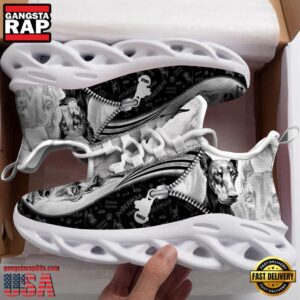 Doberman Sketch Dogs Lover Air Max Shoes Air Cushion Sneakers, Running Sneakers