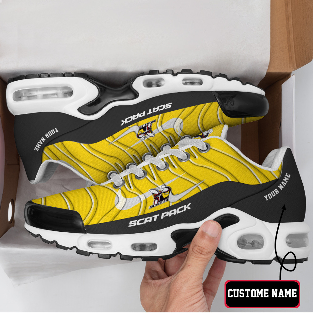 Dodge Challenger Scat Pack Vibrant Wave Custom Name Air Max Shoes Air Cushion Sneakers 1 Dodge Challenger Scat Pack Vibrant Wave Custom Name Air Max Shoes Air Cushion Sneakers